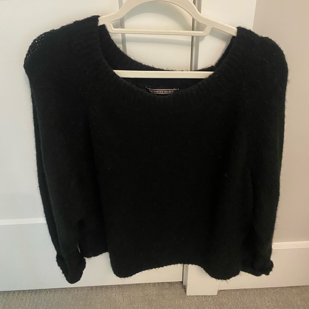Victoria’s Secret black wide neck sweater